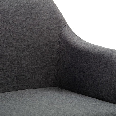 Swen Studio -  Swivel Dining Chairs 6 pcs Dark Grey Fabric (UK/IE/FI/NO only) (6x331499)